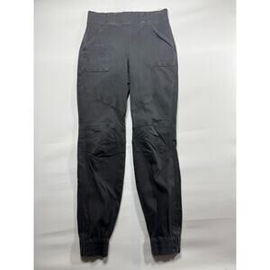 Spanx Women's Gray Elastic Waist Pull On Ankle Zip Cargo Jogger Pants - Size M
